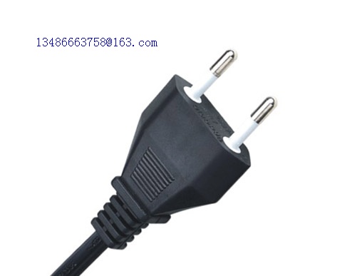 Swiss two prong power cord plug with ESTI