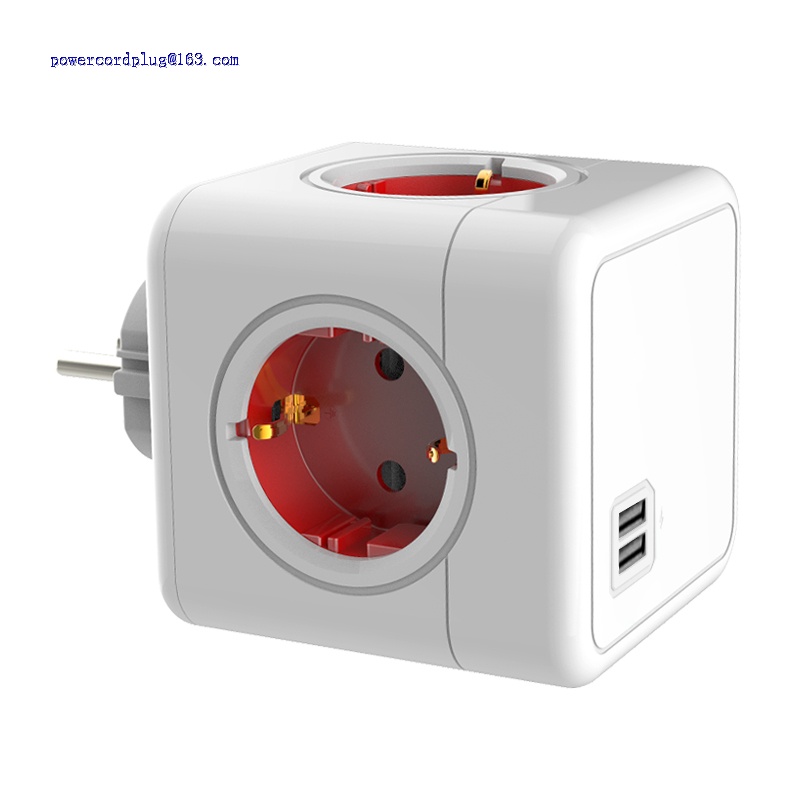 Euro Europe Plug Travel Adapter with USB Ports For Home Office