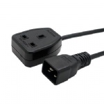 IEC C20 Male plug to UK 13A Female Socket BS1363