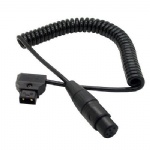 Coiled D-Tap Dap 2Pin Male to XLR 4pin female Cable