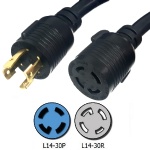L14-30 Extension Cords  125/250V  L14-30 Plug to L14-30 Connector