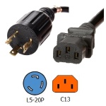L5-20P to C13 Power Cords  14/3 SJT Cable 15A 125V