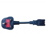 UK Plug to Wieland Type GST18 Female Connector Power Lead