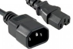 Power Extension Cable IEC C14 Male Plug to IEC C15 Female Socket