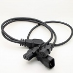 IEC C14 Plug to 2 X IEC C13 Y Splitter Cable