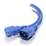 IEC C13 to IEC C14 Computer Power Extension Cord BLUE