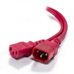 IEC C13 to IEC C14 Computer Power Extension Cord Red