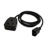 IEC C14 Male plug to UK 13A Female Socket BS1363 1.8M