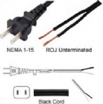 AC Power Cord NEMA 1-15 Plug to ROJ SPT-2