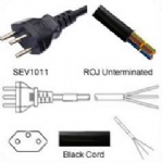 AC Power Cord Swiss Plug to ROJ H05VV-F3G1.0