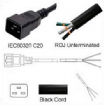 AC Power Cord IEC 60320 C20 Plug to ROJ
