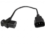 IEC C14 to C13 Right Angle Power Extension Cord