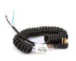 Coiled Power Cord with NEMA 5-15P Plug and Bare End 14 Gauge