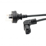 SAA Australia 3Pin to IEC 320 C13 UP Angled Power Cord for LCD LED Wall Mount