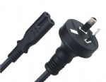 Australia 2 prong power cord plug with SAA