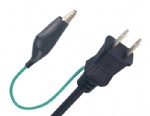 PSE certified Japan 2 prong power cord plug with ground strap