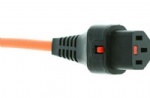 Power Extension Cable IEC C14 Male Plug to IEC C13 Female Lock Orange 4m metres