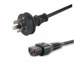 IEC LOCK 0.5m IEC C13 to Aus 3 Pin Plug Power Cord