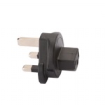 UK Male to IEC 320 C13 Adapter,UK 3Pole male to IEC female adapter
