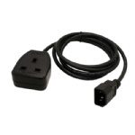 UPS Power cable IEC C14 Male plug to UK 13A Female Socket BS1363