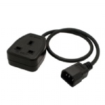 UPS Power cable IEC C14 Male plug to UK 13A Female Socket BS1363