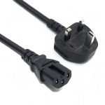 IEC C13 Splitter C15 C17 Kettle Lead Power Cable Cord UK PC Monitor TV