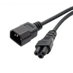 IEC Male C14 to Cloverleaf Plug IEC C5 Converter Adapter Power Cable