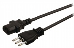 Power cable Italy plug male IEC 320 C13